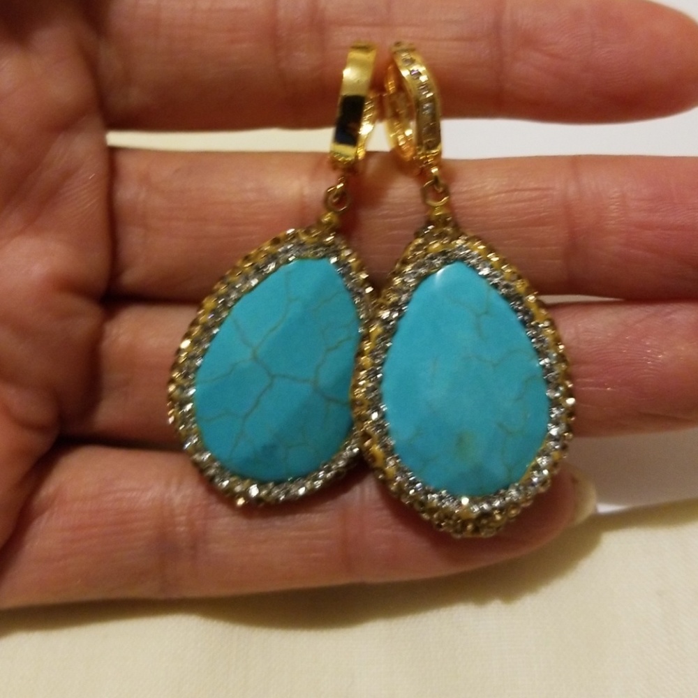 Sold* Turquise earing - Picture 3 of 4